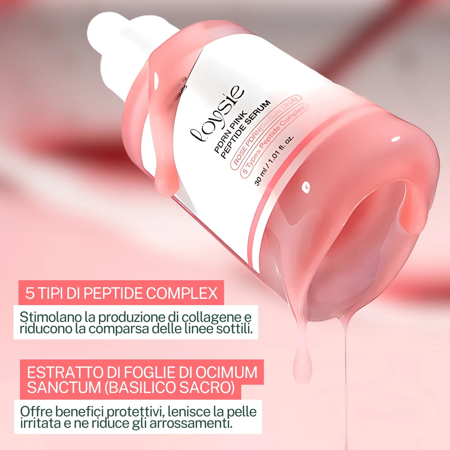 Siero Rosa Illuminante (con Peptidi e PDRN)