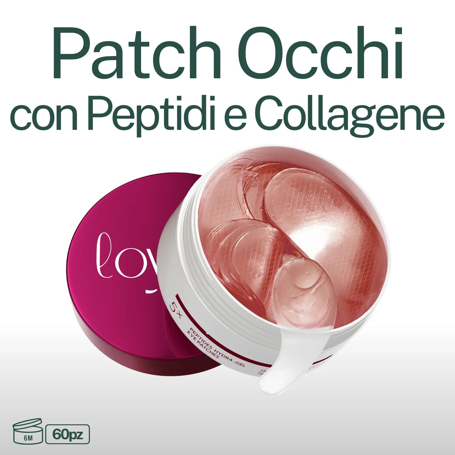 Patch Occhi con Peptidi e Collagene (60 pezzi)