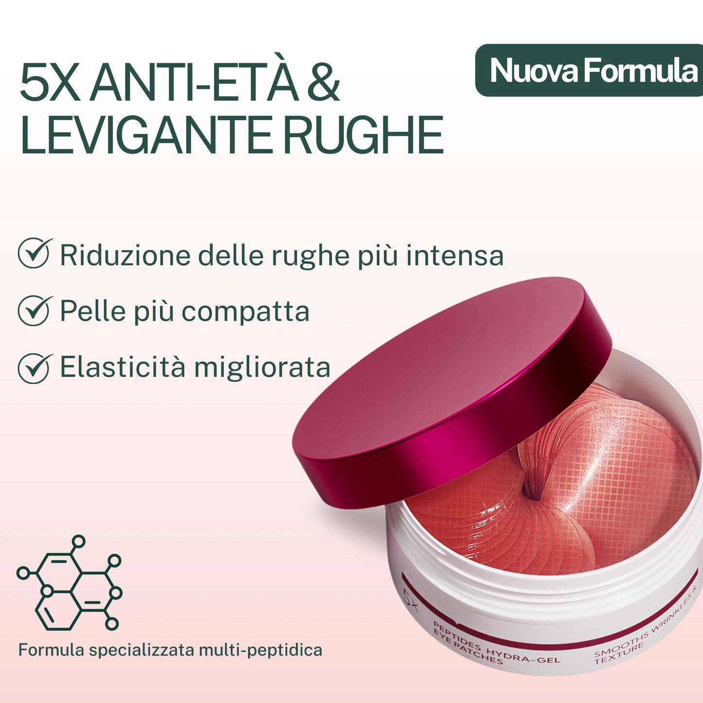 Patch Occhi con Peptidi e Collagene (60 pezzi)