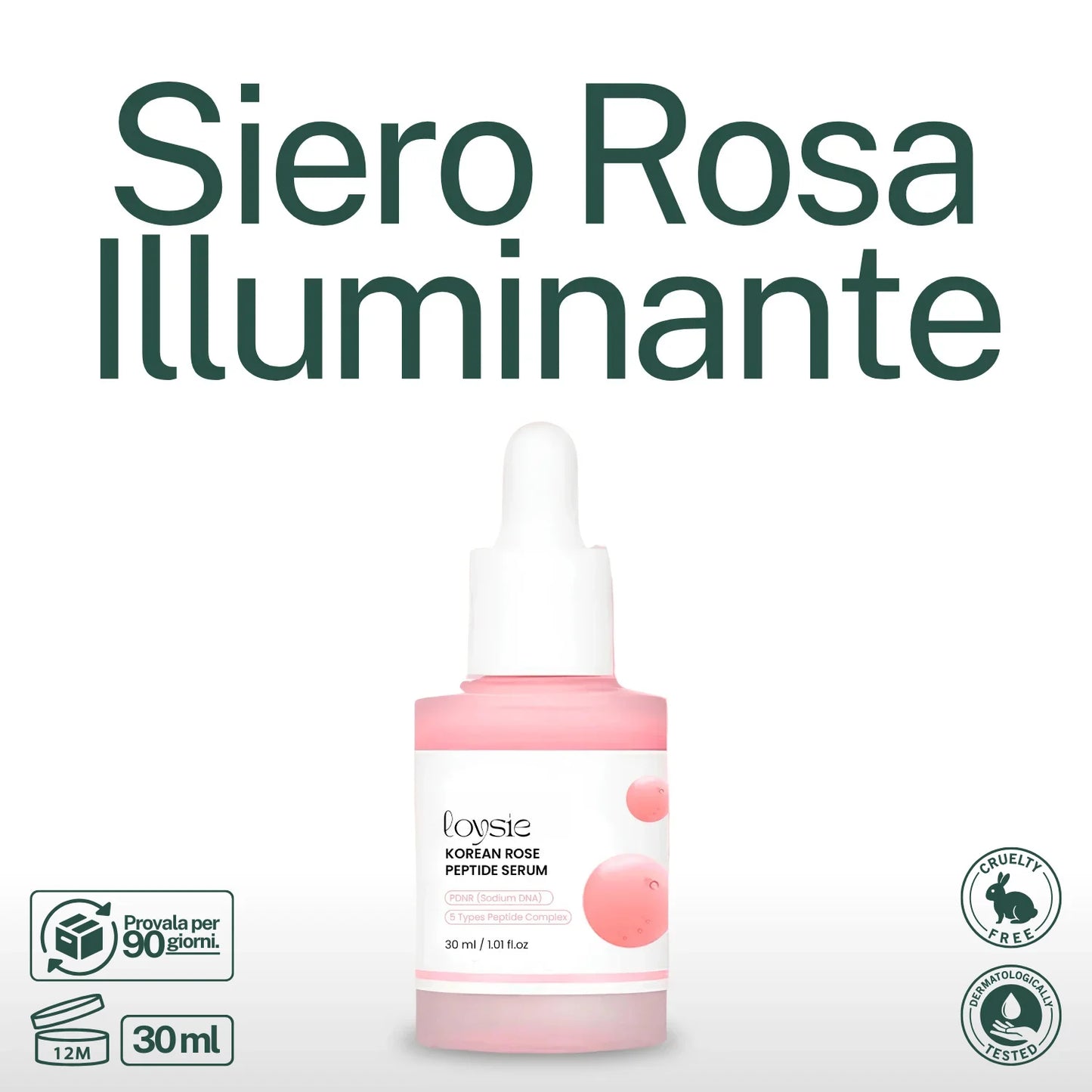 Siero Rosa Illuminante (con Peptidi e PDRN)