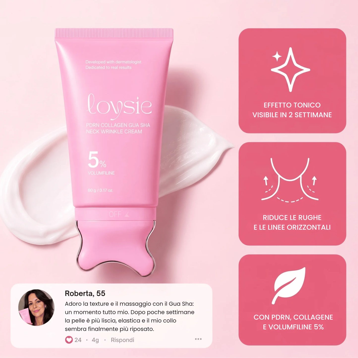 Crema Collo con PDRN e Massaggiatore Gua Sha