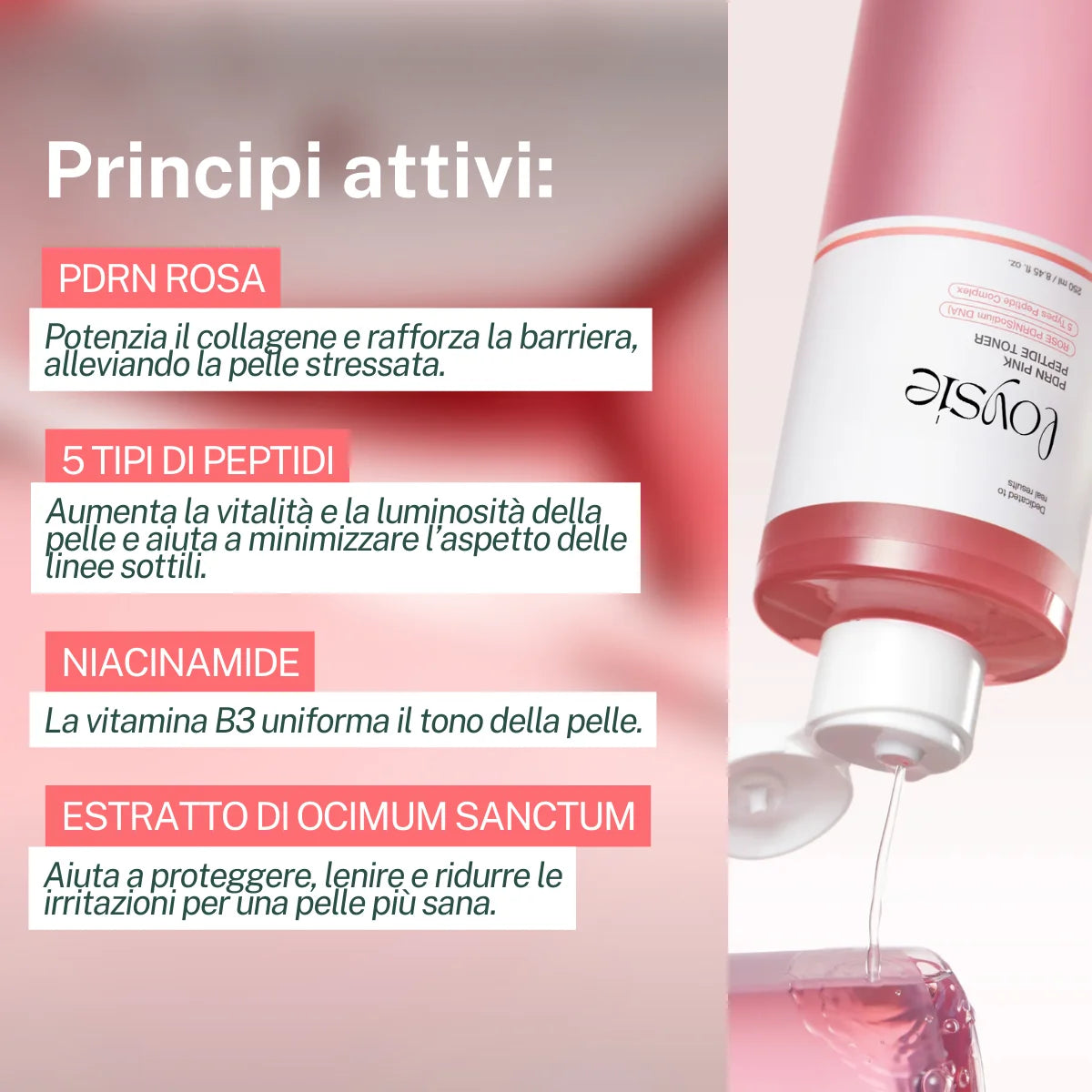 Tonico Rosa (con Peptidi e PDRN)