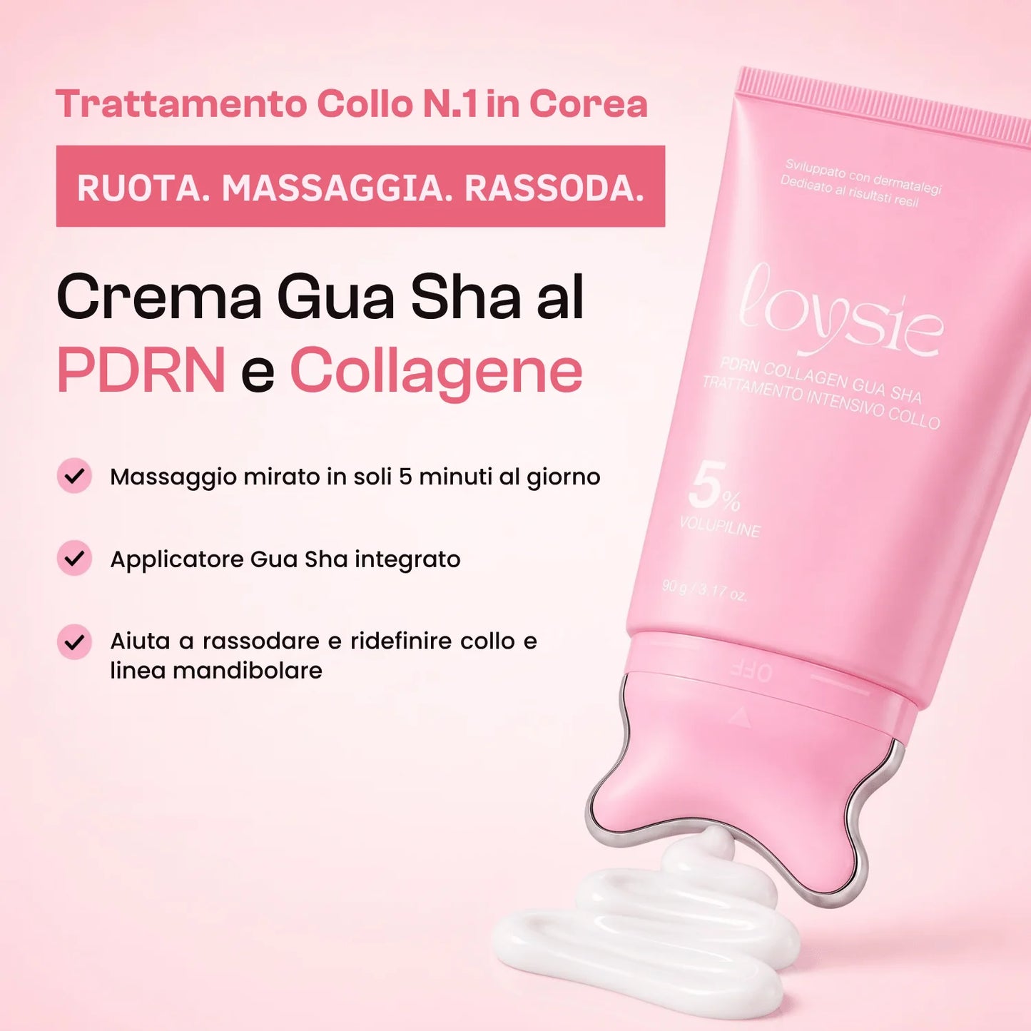 Crema Collo con PDRN e Massaggiatore Gua Sha